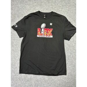 District Super Bowl LIX NFL Caesars Sportsbook Black Graphic T-Shirt Mens XL